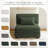 Maelina Upholstered Green Corduroy Armless Chair with Pillow Back, Single Chair Module Part For Sectional Sofa-107627213