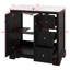 Ensemble de meuble-lavabo autoportant 36 po avec 3 tiroirs et 2 portes avec tablette réglable en forme de U et meuble-lavabo en bois 36 po-495253525