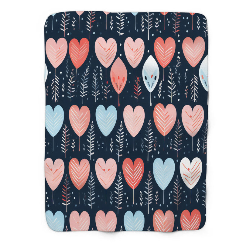 Heart Waves - 1 Piece Premium Blanket, Queen
