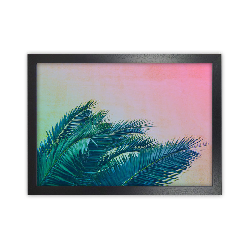 Botanical Palms by Victoria Frost - Print, 64cm H x 88cm W x 3cm D, Black Framed