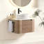 Meuble-lavabo Erba 24 pouces avec lavabo, armoire murale couleur miel avec porte-serviettes offert, lavabo simple en céramique, sans bonde ni robinet, préassemblé-1547918815-1547918813