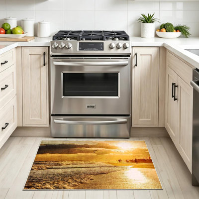 Tapis noir lavable à la machine magnifique