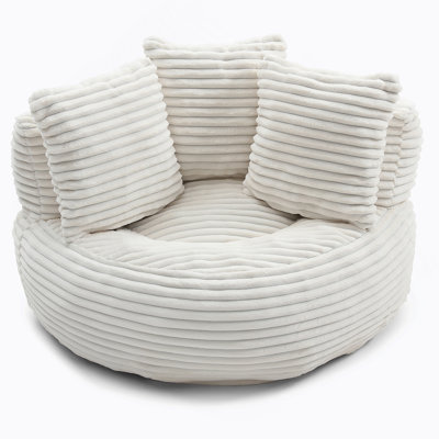 Lazy Sofa, Oversized High Back Bean Bag Couch For Adults And Kids, Corduroy Fabric Large Chair With Filler, Stuffed Big Accent Sofa Lounge Floor Sofa For Gaming,Reading Living Room Bedroom Office