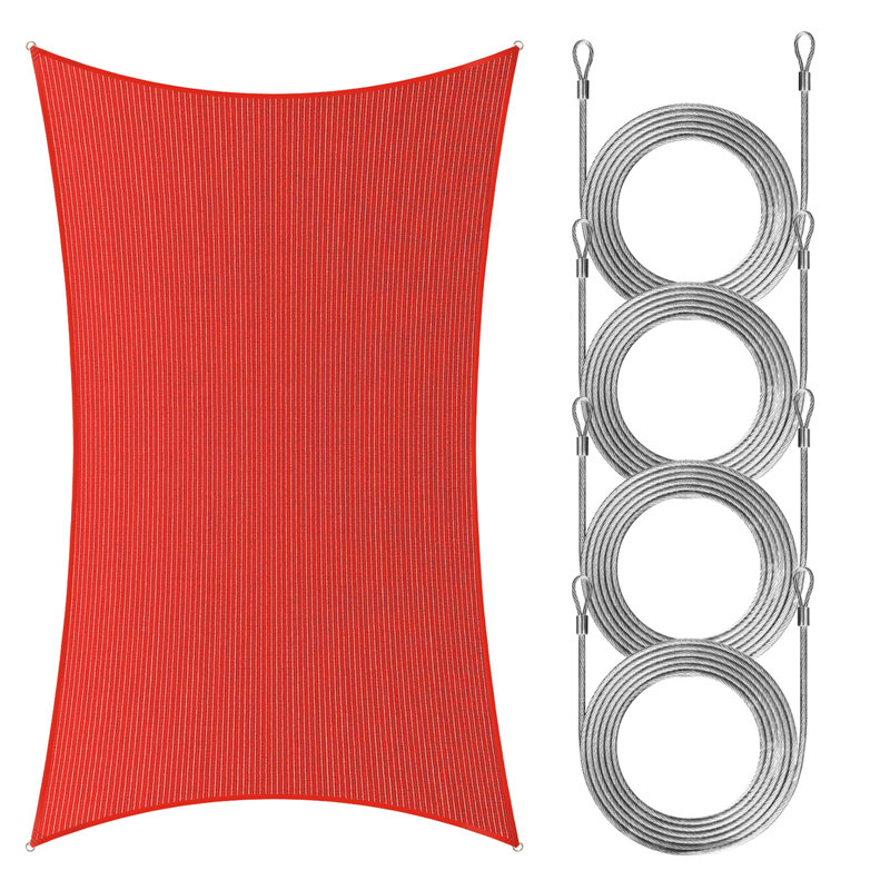 Voile d'ombrage rectangulaire Royal Shade, 20 pi x 10 pi, Rouge