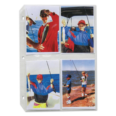 Clear Photo Holders with 3-Hole Punched Accessory