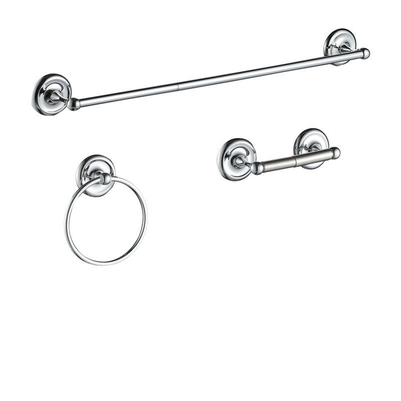 Ensemble de quincaillerie de salle de bain 3 pièces, Chrome