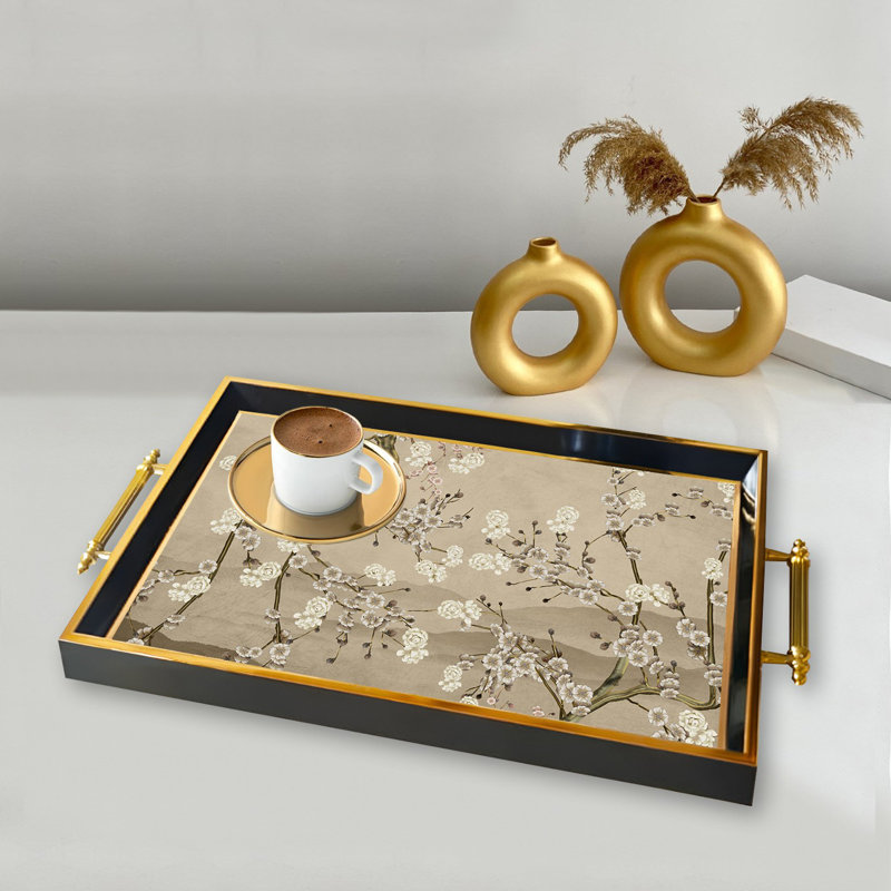 Elegant Glass Tray, 19.7 x 11.4 x 1.4 inches | 100% Durable Glass Construction | Easy to Clean with Damp Cloth | Ideal for Serving, Decorative Display, and Organizing | Stylish Addition to Home Décor