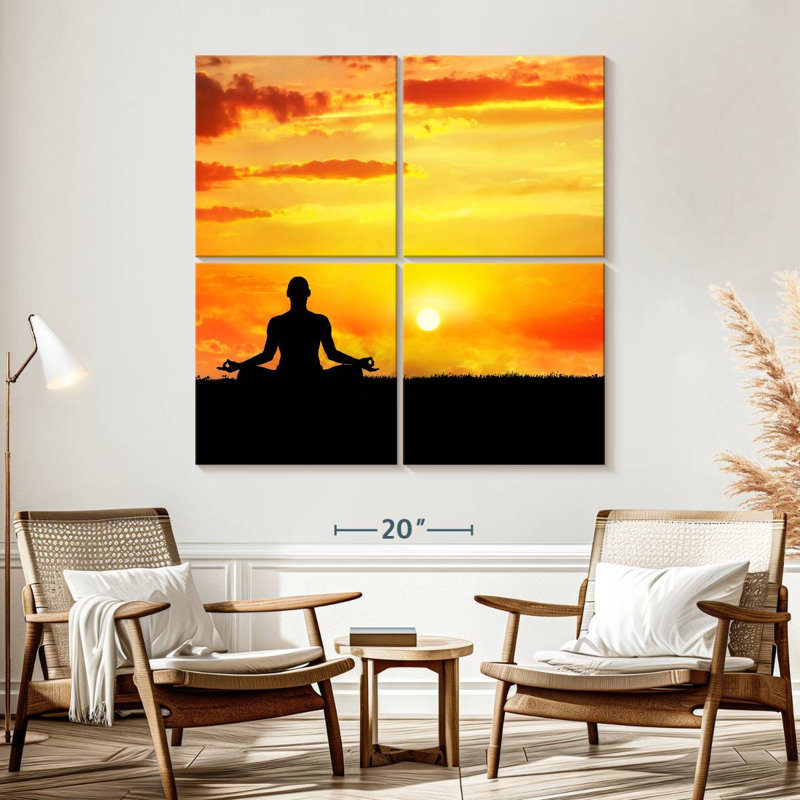Kerrick Sunset Yoga Meditation, H 57 po x l 57 po