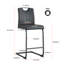 Ensemble de 2 chaises noires en polyuréthane