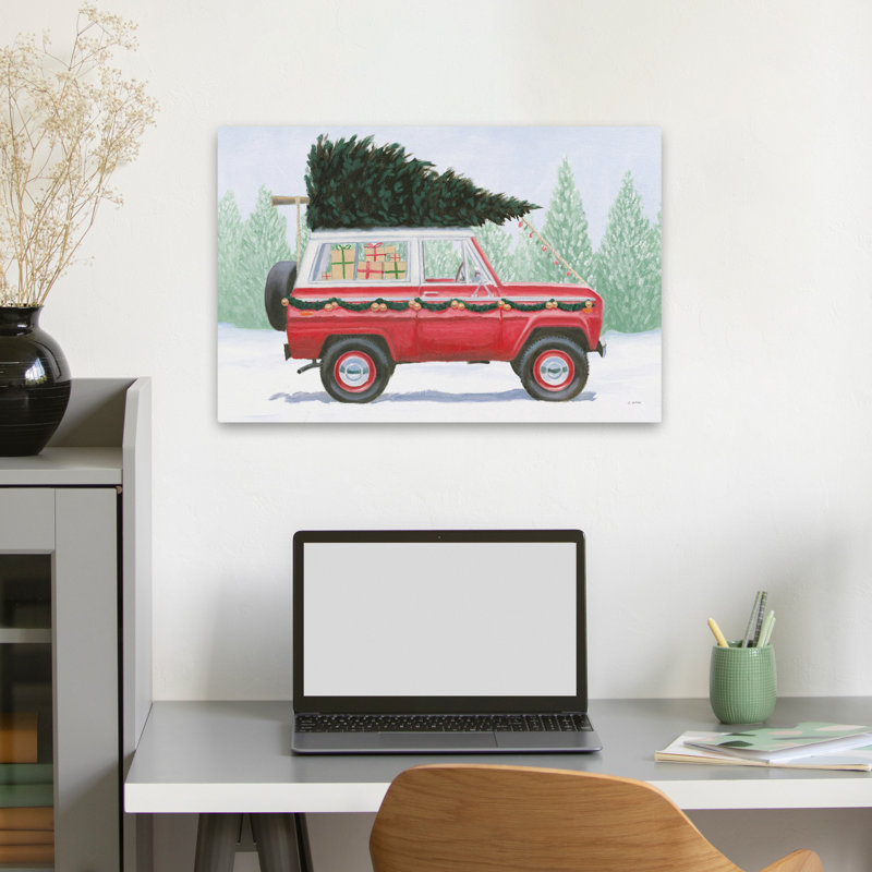 Ferme de Noël III - art de Bronco arcs noirs 4 x 4, H 16 po x l 24 po