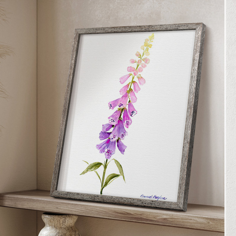Reproduction encadrée Annie's Foxglove I - bois massif, H 30 po x l 24 po