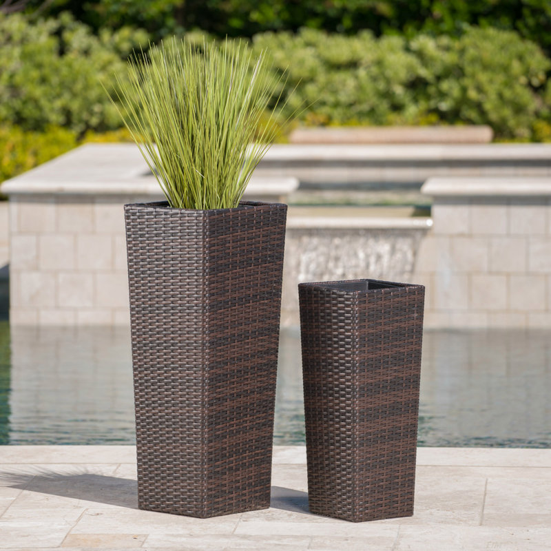 Rattan FLOWER POT, Brown