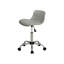 Chaise de bureau grise - Ergonomique, pivotante, siège réglable en hauteur, en mousse grise, piètement en métal