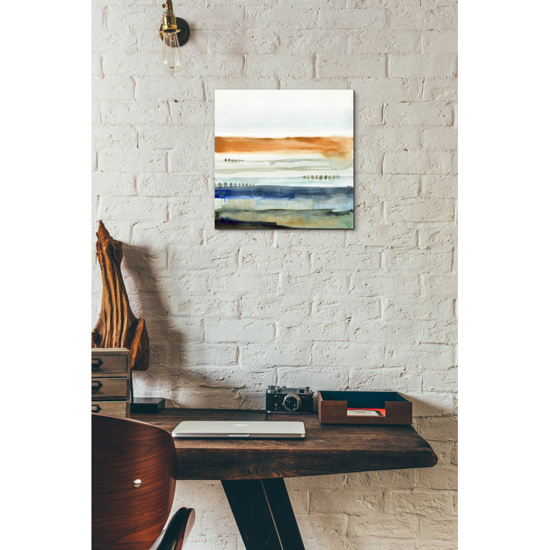 «Sunwashed Strata I» par Victoria Borges, art mural acrylique, H 12 po x l 12 po x P 0,13 po