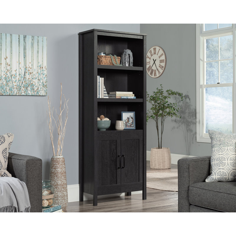 Bookcase With Doors, Black