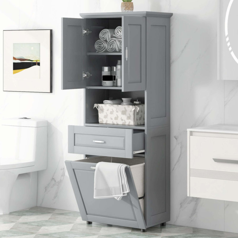 Suphi Freestanding Bathroom Cabinet, Gray