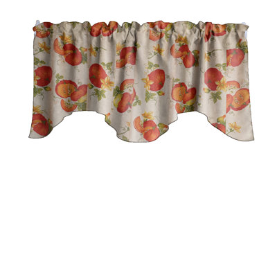 Cantonnière festonnée en mélange de coton floral l 58 po