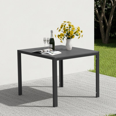 Chamblee Nika Outdoor Square 36 Inch Aluminum Alloy Dining Table For Patio