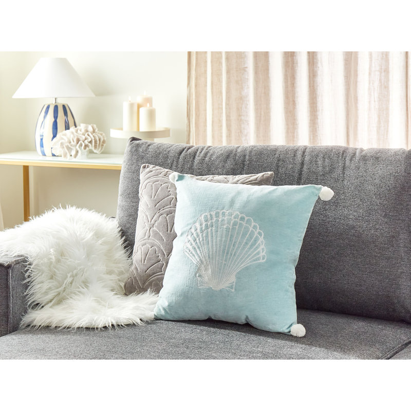 Castlethorpe Blue Square Cushion