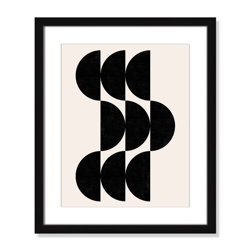 Impression de formes par Dotz, 16'' W x 19'' H, Matted Print, Satin Black