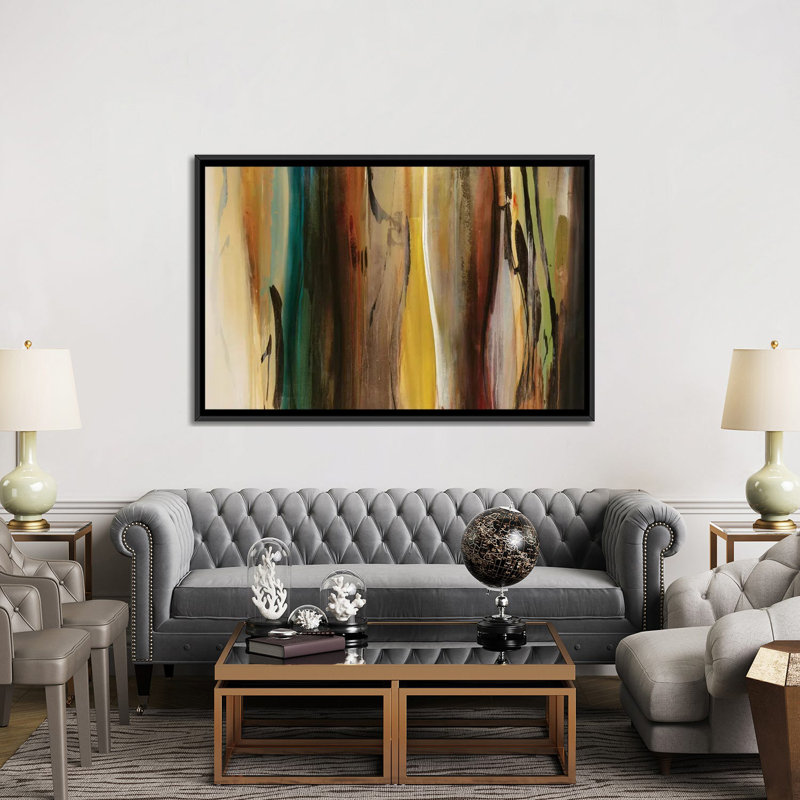 Forms in Harmony par Sarah Stockstill - Estampe numérique sur toile tendue avec châssis, Toile avec cadre flottant noir