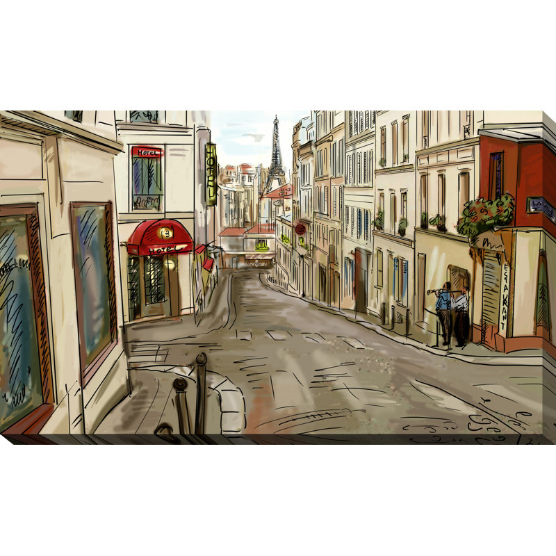 « soirée à paris », impression sur toile tendue, H 28 po x l 48 po x P 1,5 po