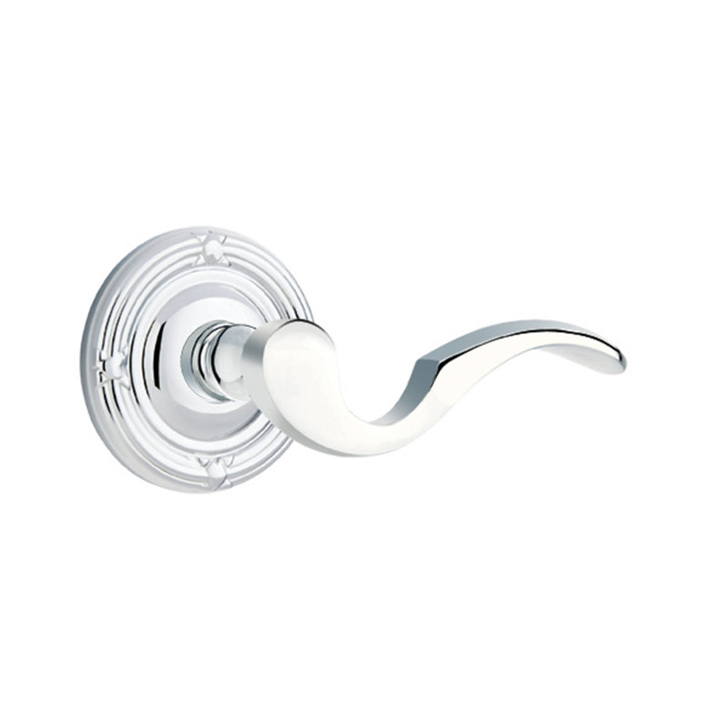 Poignée de porte avec rosette Cortina Passage (Hall & Closet), Gauche, Chrome poli