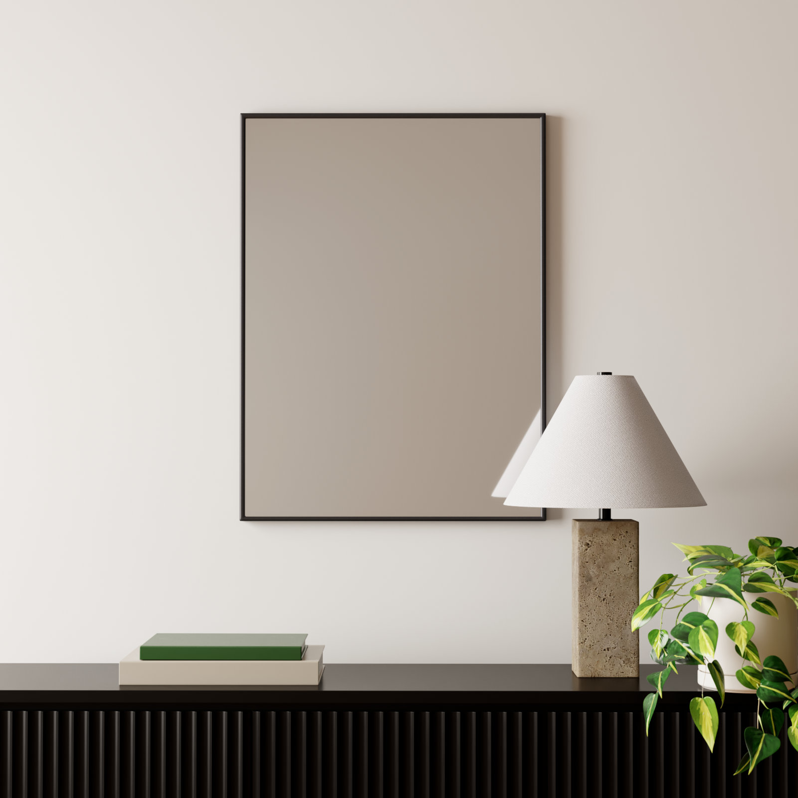Sabine Accent Mirror, 32" x 24", Black
