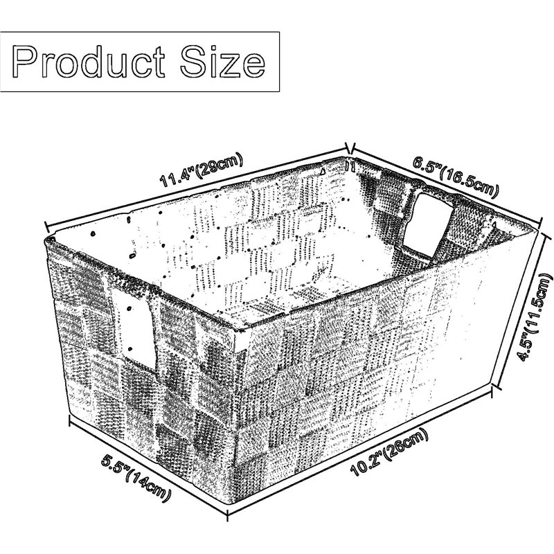 Bacs de rangement tissés avec poignées intégrées, cubes de rangement en tissu renforcé d'acier pour l'organisation de la maison, du bureau, du placard et des tablettes