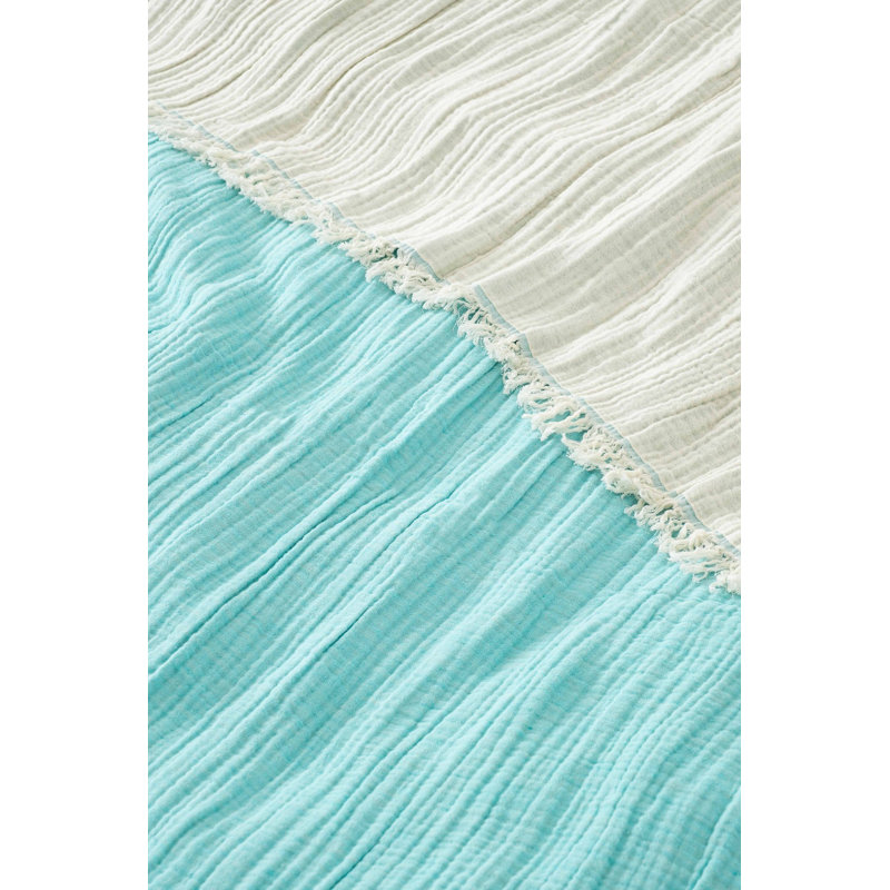 Premium 100% Cotton Double Bedspread, Turquoise, 67 x 98 | 4 Ply, Machine Washable at 30-40°C | Soft, Durable, and Vibrant Color for Cozy Bedrooms | Perfect for Home Décor & Comfortable Sleep