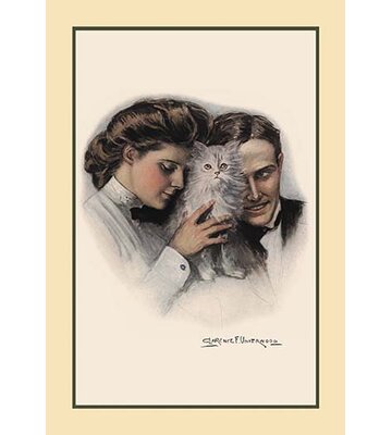A Cat Between Them' by Clarence F. Underwood Painting Print -  Buyenlarge, 0-587-14038-0C2436