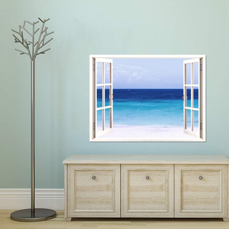 Vaste mur lisse bleu de la mer, L 32 po x l 24 po