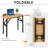 Small Desk 31 1/2" No Assembly Foldable Writing Table,Sturdy And Heavy Duty Folding Computer Desks For Small Space/Home Office/Dormitory AC5FB(80 * 40)-1621681609