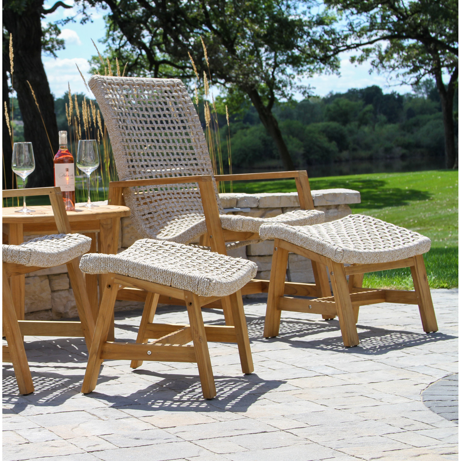 Demetri Teak Outdoor Ottoman