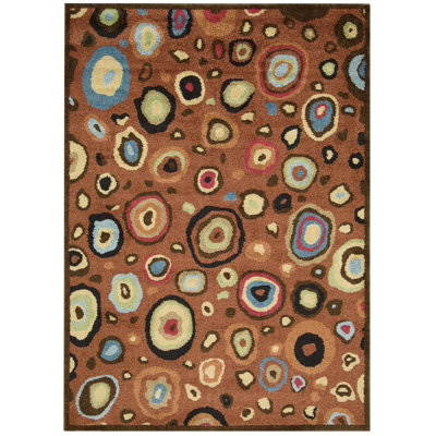 Tapis abstrait rouille Cousineau