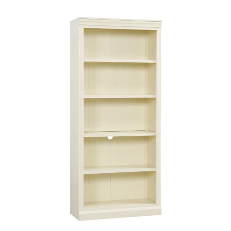 Bibliothèque en bois avec bande lumineuse, Beige, jaune