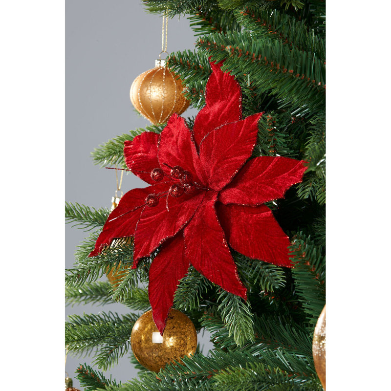 Fabric Poinsettia Arrangement