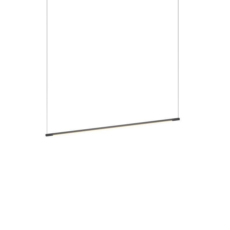Z-Bar 1 - Light LED Pendant, Matte Black, 0.5" H x 39.7" W x 0.5" D