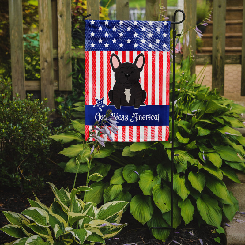 Drapeau de jardin Leighanne, Bouledogue français (noir)