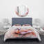 Portrait of Pink Flamingo III - Ensemble de housse de couette Farmhouse - Microfibre de polyester-66391839
