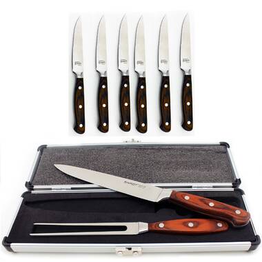 Emojoy Knife Set, 16 PCS Kitchen Knife Set with Craving Fork and