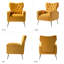 Fauteuil à oreilles en velours avec capitonnage à boutons H 37 "Consolata-1141414491