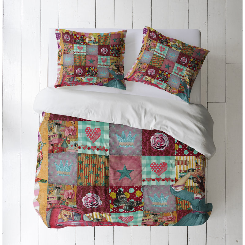 Modern & Contemporary Polyester Duvet Cover, Queen Duvet Cover + 2 Queen Shams