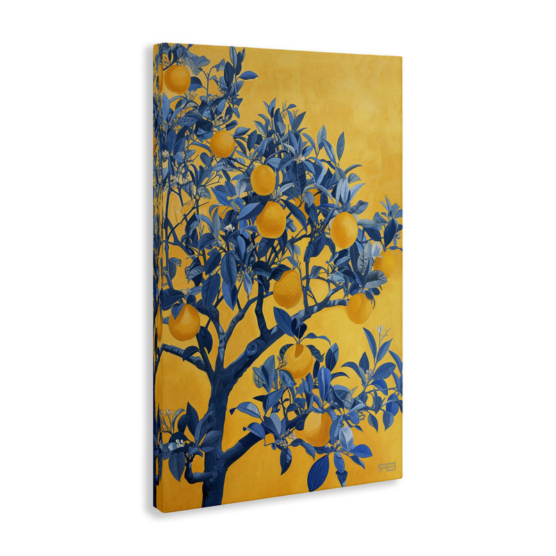 «Lemon Tree on Orange» par RB, H 30 po x l 20 po
