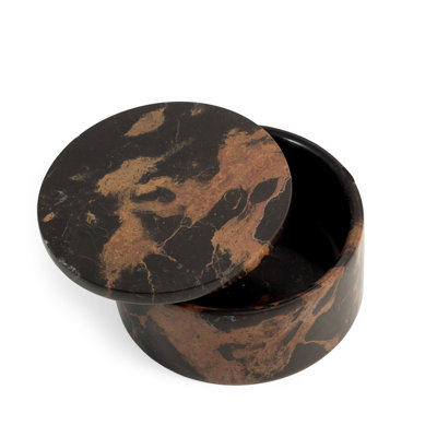 Boîte à accessoires ronde en marbre