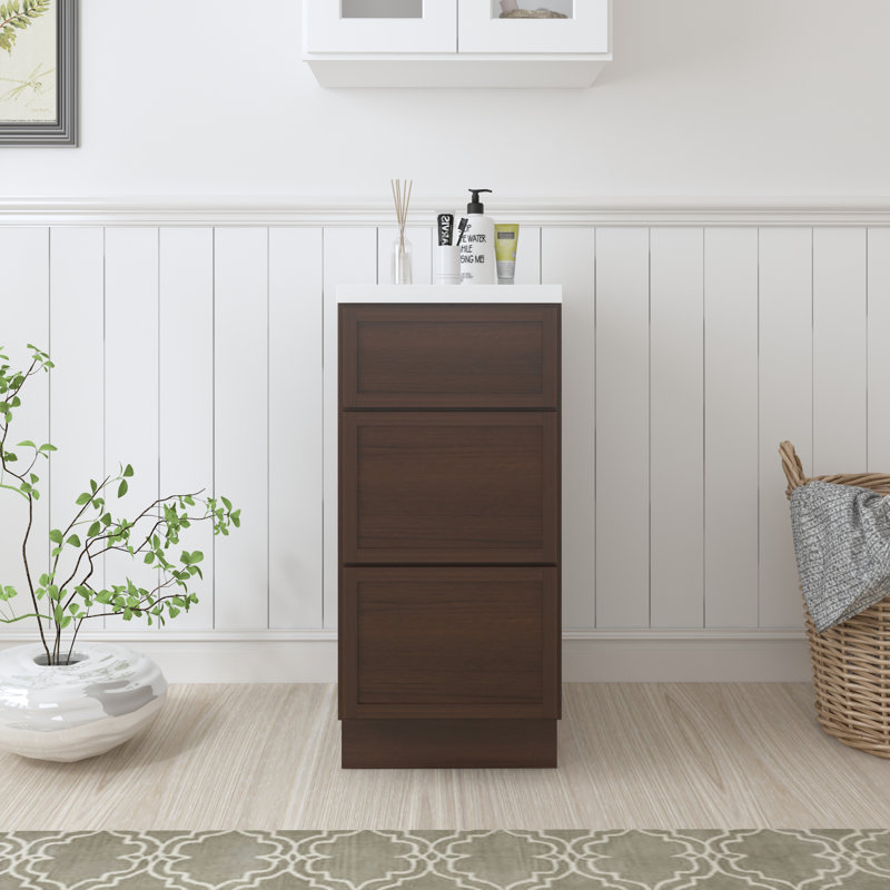15'' Single Bathroom Vanity Base Only, Brown