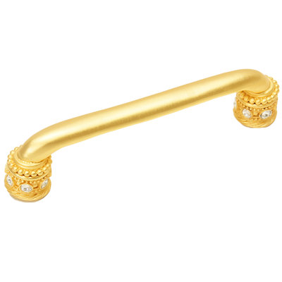 Caché 5 inches c.c. pull with Swarovski Clear Crystals & sleevesin Gilded Mercury