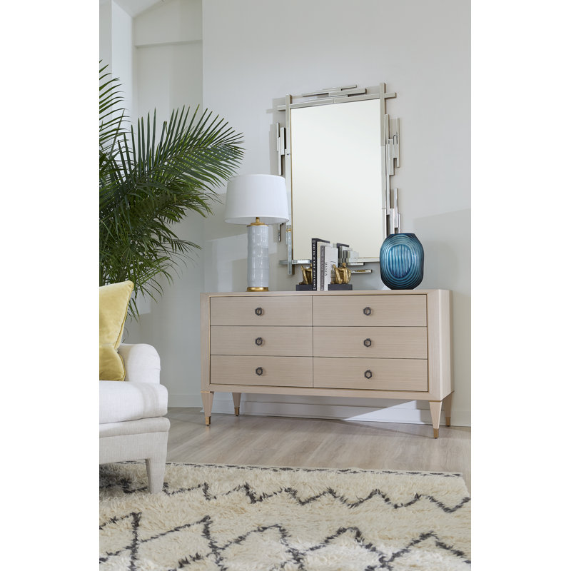 Edith Flat Metal Wall Mirror, Bronze