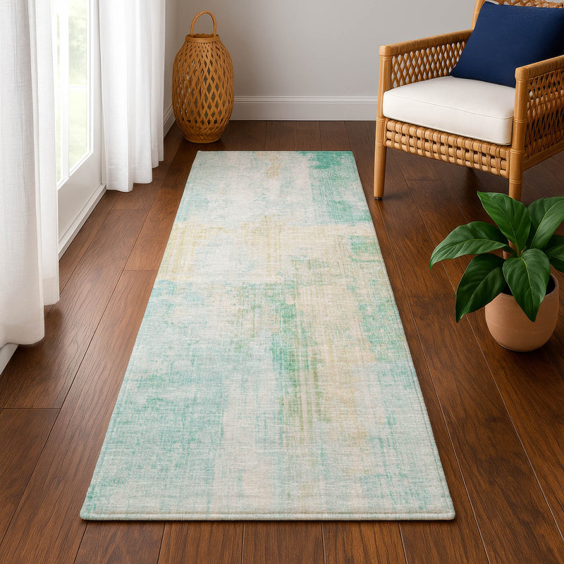 Premium Machine Washable Bucz AMF1759 Modern Rug, Runner 2'3" x 7'6"