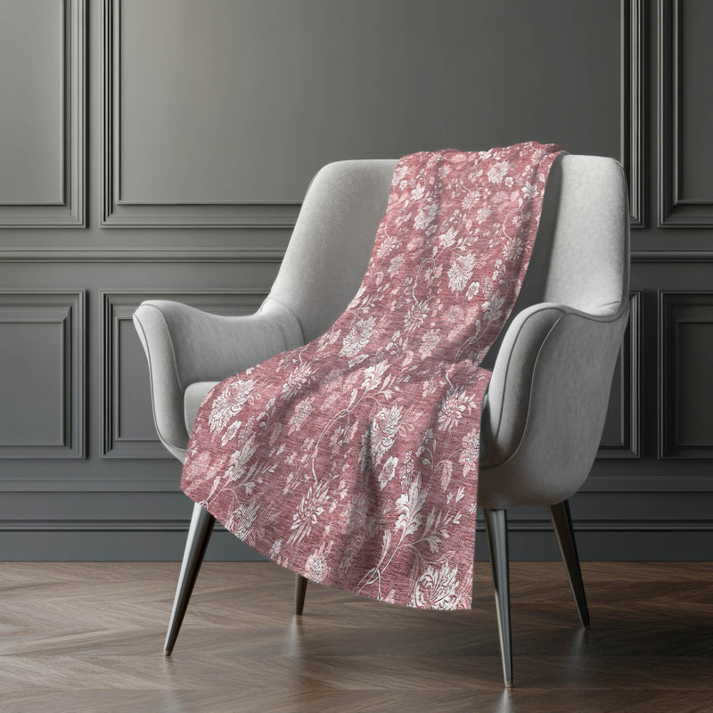 Jeté Sherpa ASB653 moderne lavable à la machine Addison, ASB681 Floral, Rosé